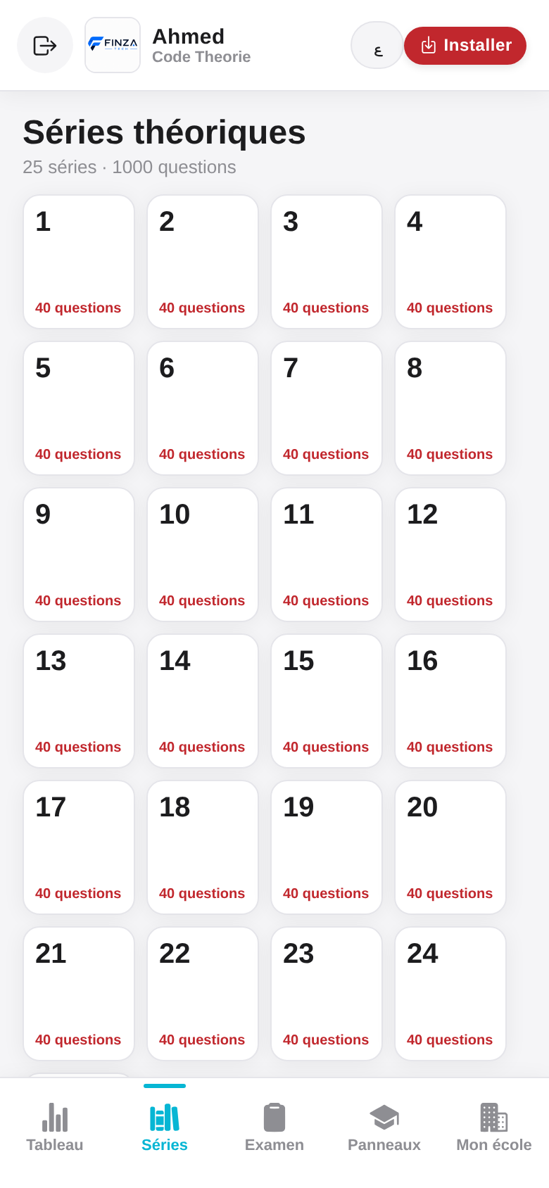 37 séries thématiques
